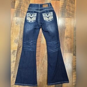 Y Jeans Rhinestone Bootcut Jeans 1/2 Like Miss Me